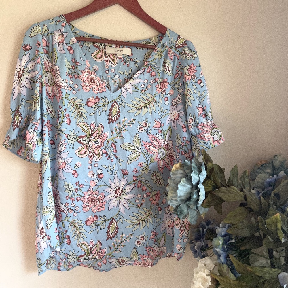 Light blue LOFT blouse